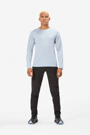 NNormal merino long sleeve t-shirt Sininen | AWNCSBH-30